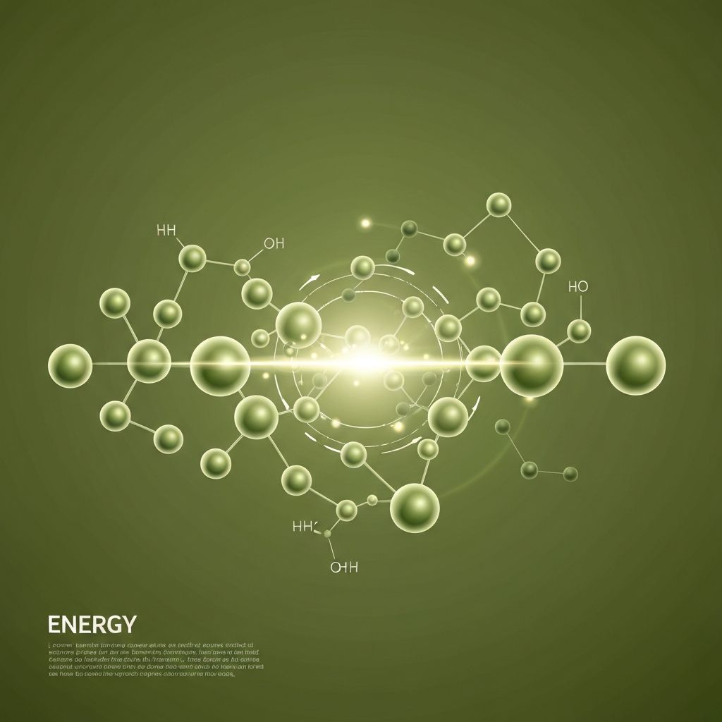 Energy and calorie science illustration